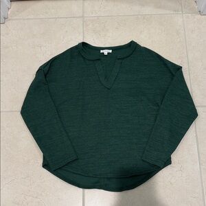 Blu Pepper Dark Green V-Neck Sweater